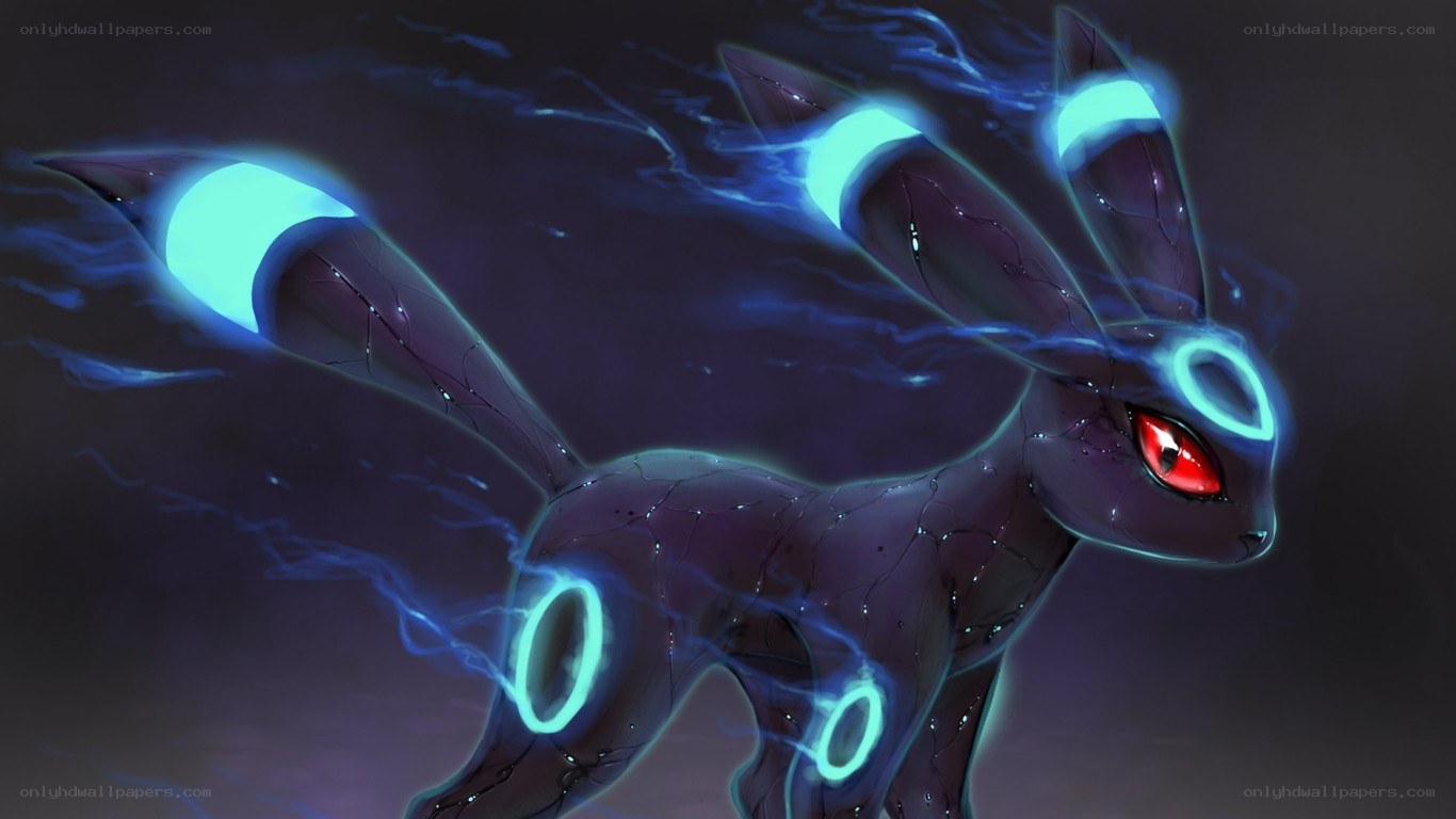 Dark Espeon with glowing energy