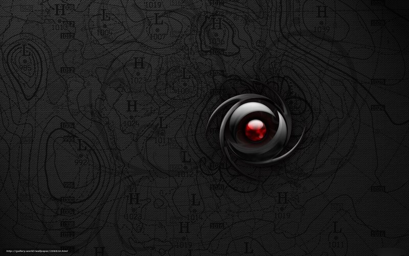 dark eye on map background