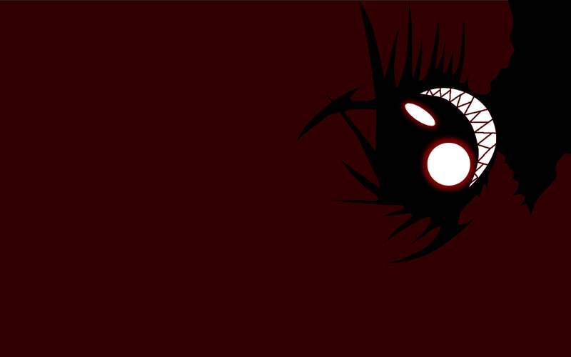 dark eye with glowing pupils