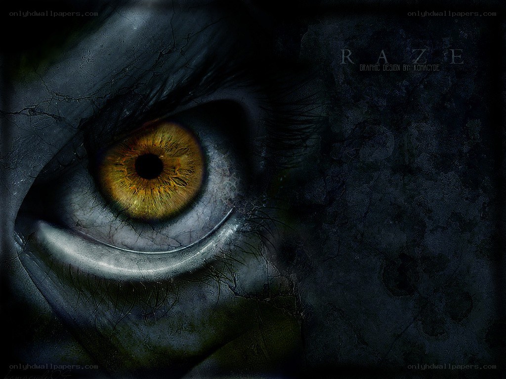 dark eye with golden iris