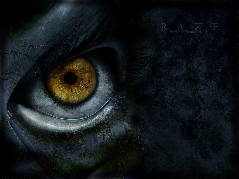 dark eye with golden iris