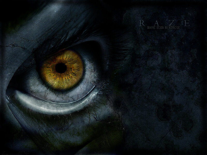 dark eye with golden iris