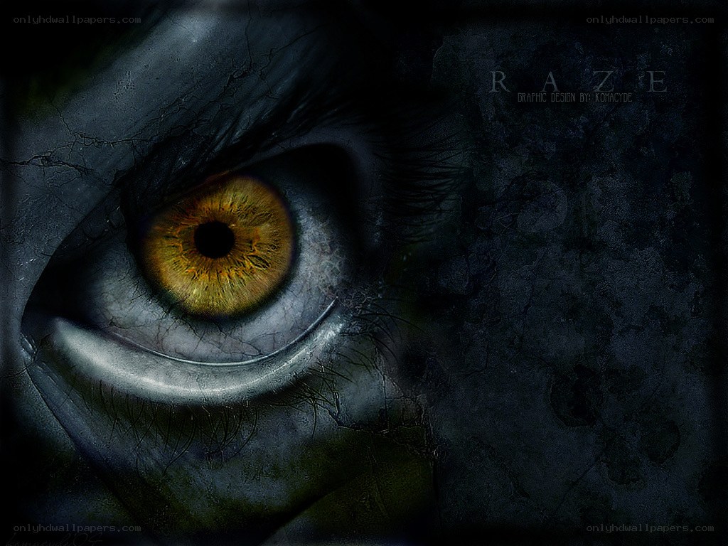 dark eye with golden iris