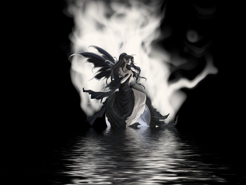 Dark Fairy in Water
