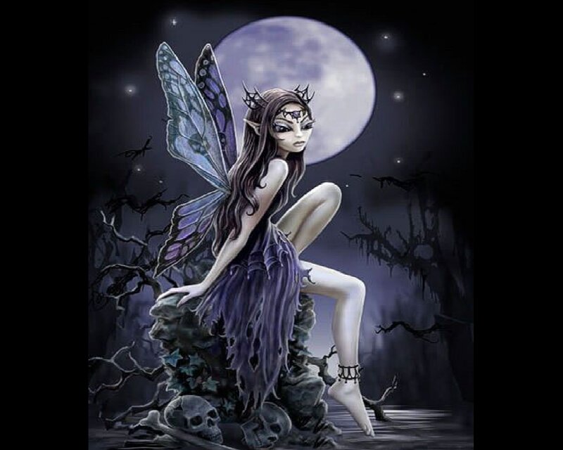 Dark Fairy on Rock