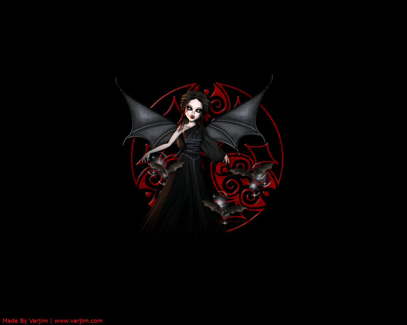 dark fairy with bat wings