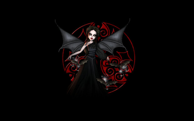 dark fairy with bat wings