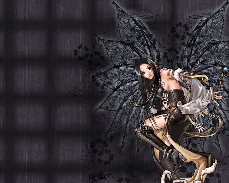 dark fairy with black wings