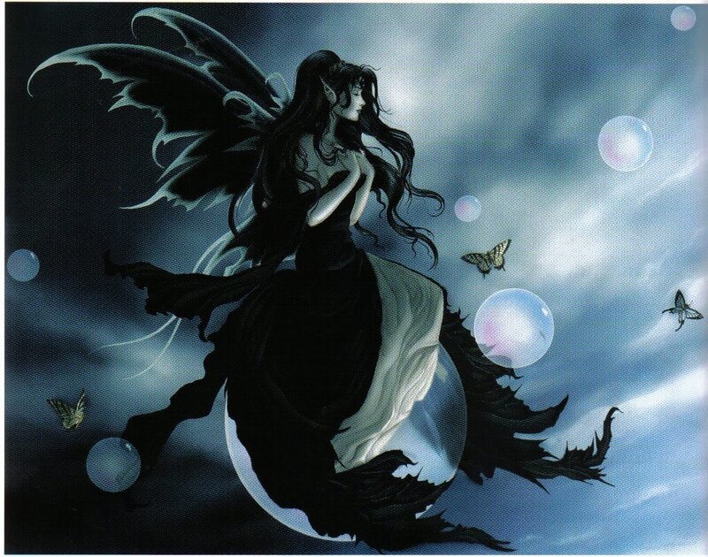 Dark Fairy with Black Wings — Mystical