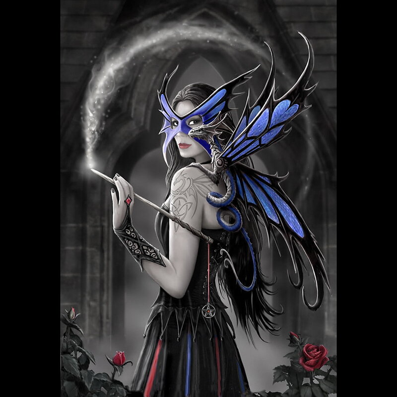 Dark fairy with blue wings