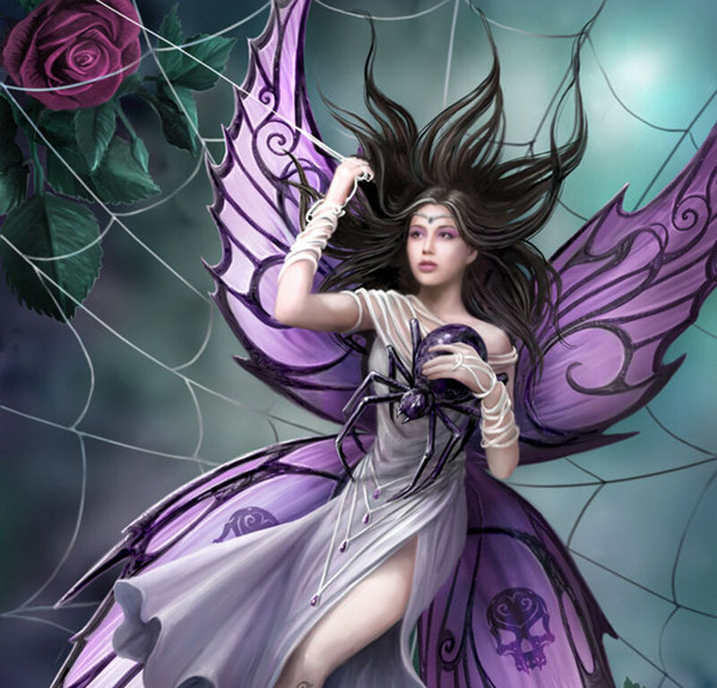 dark fairy with purple wings