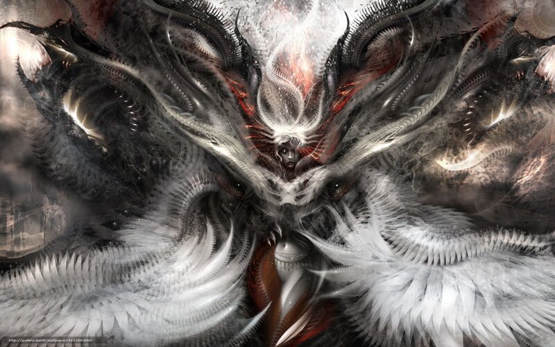 dark fantasy angel creature
