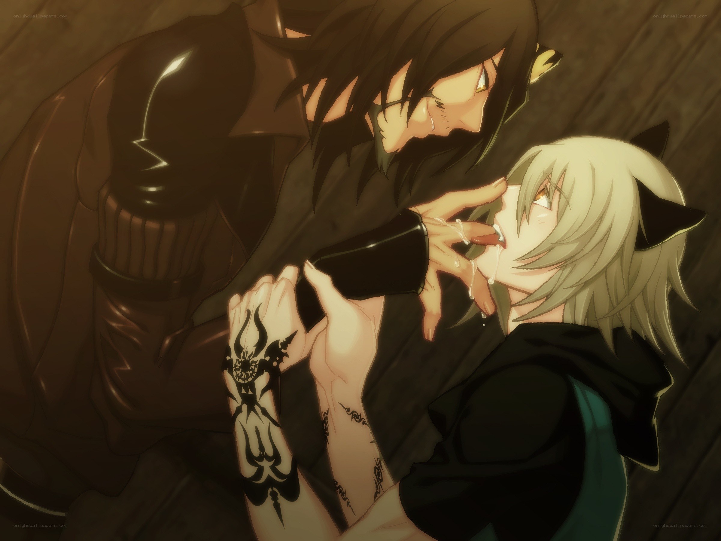 Dark fantasy anime scene