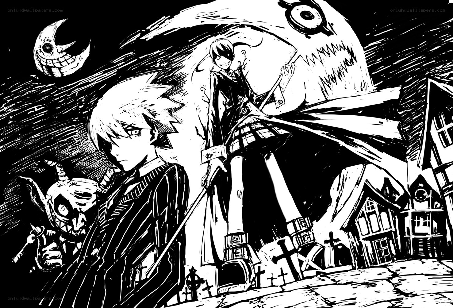 dark fantasy anime scene