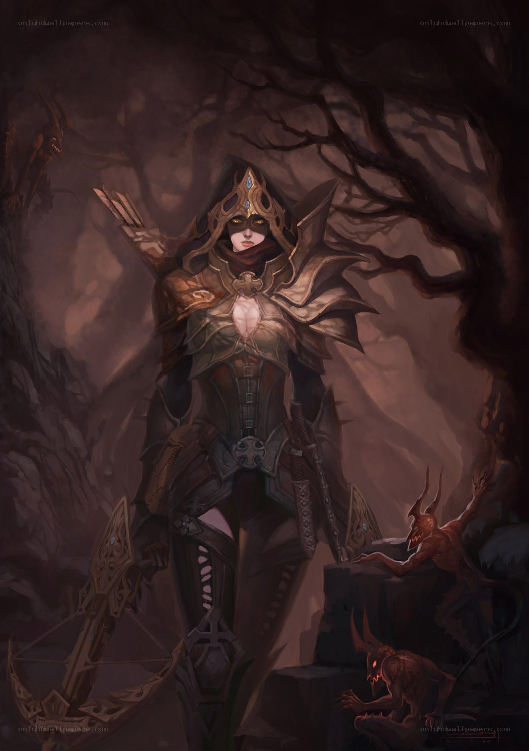 dark fantasy archer warrior