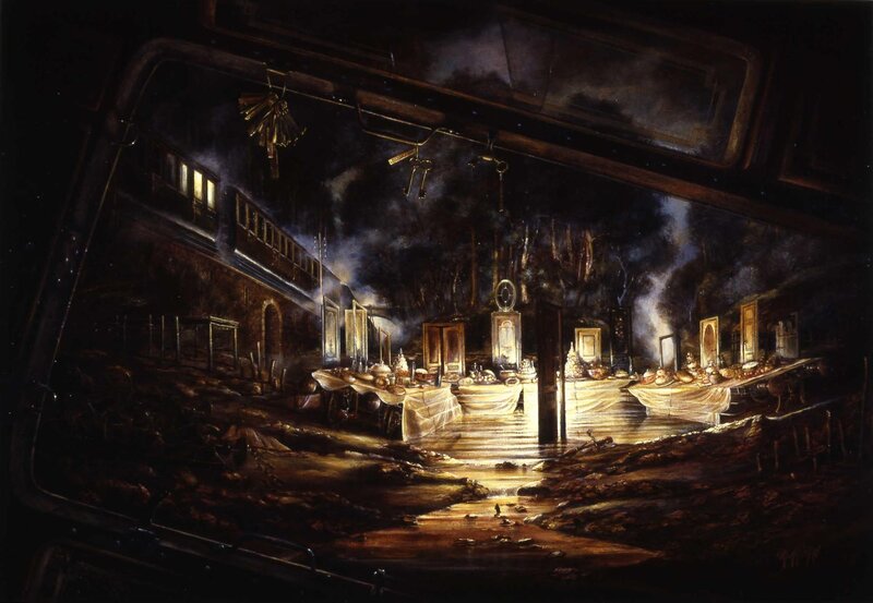 Dark fantasy banquet hall