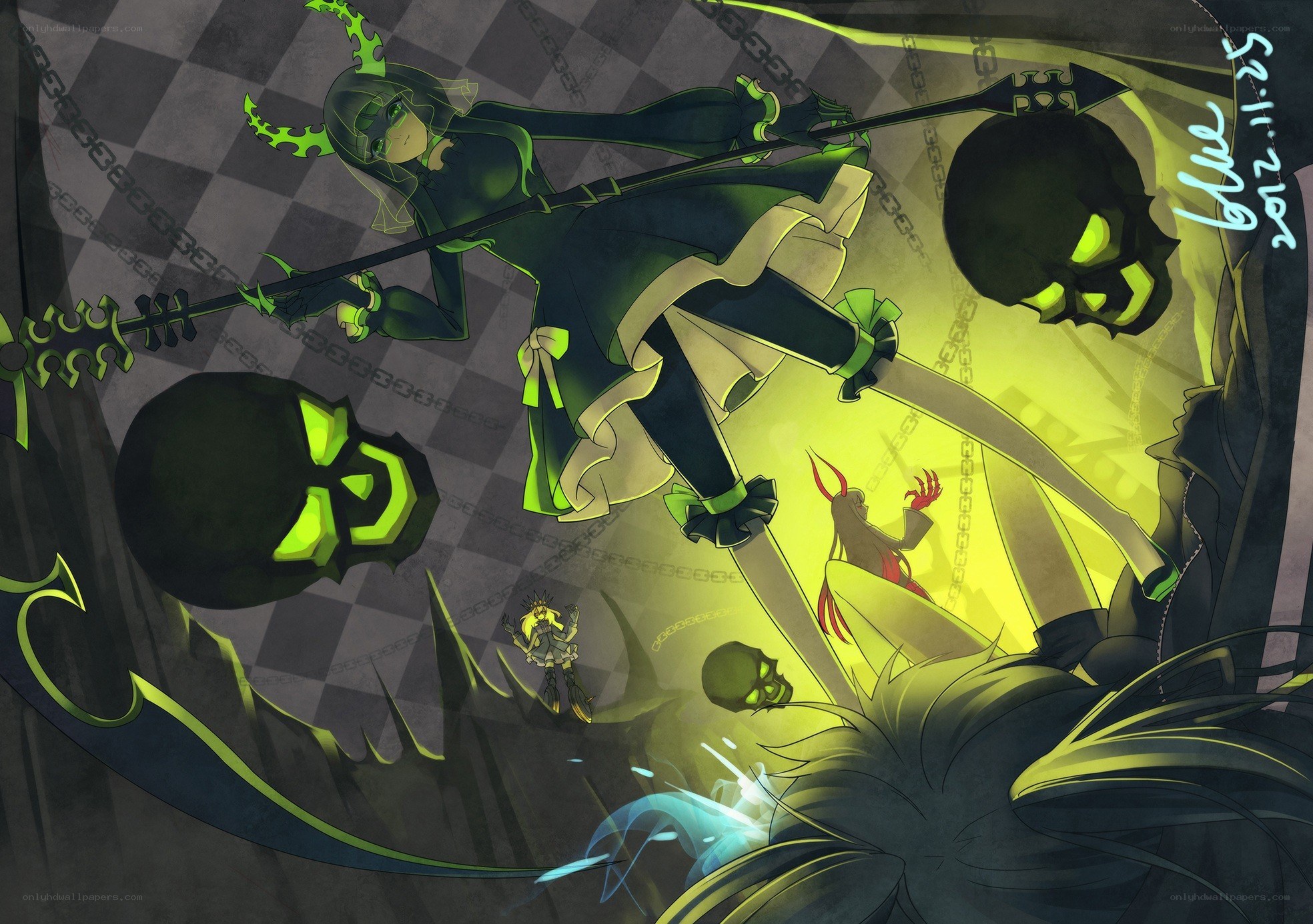 Dark fantasy battle scene