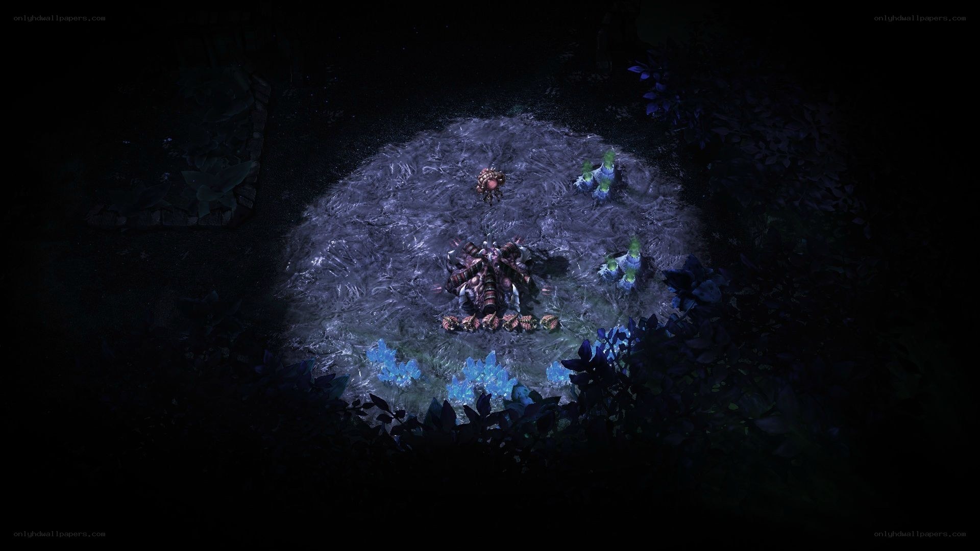 Dark fantasy battle scene