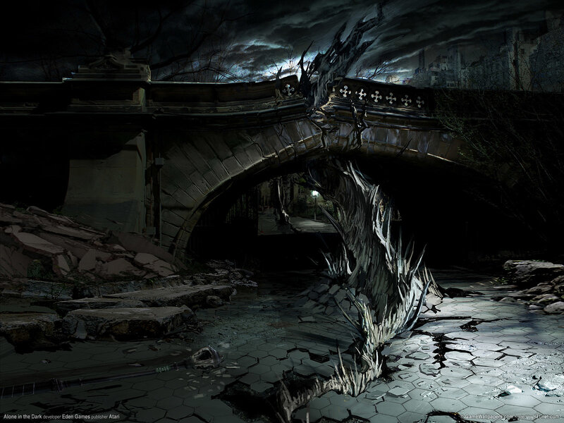 Dark fantasy bridge destruction