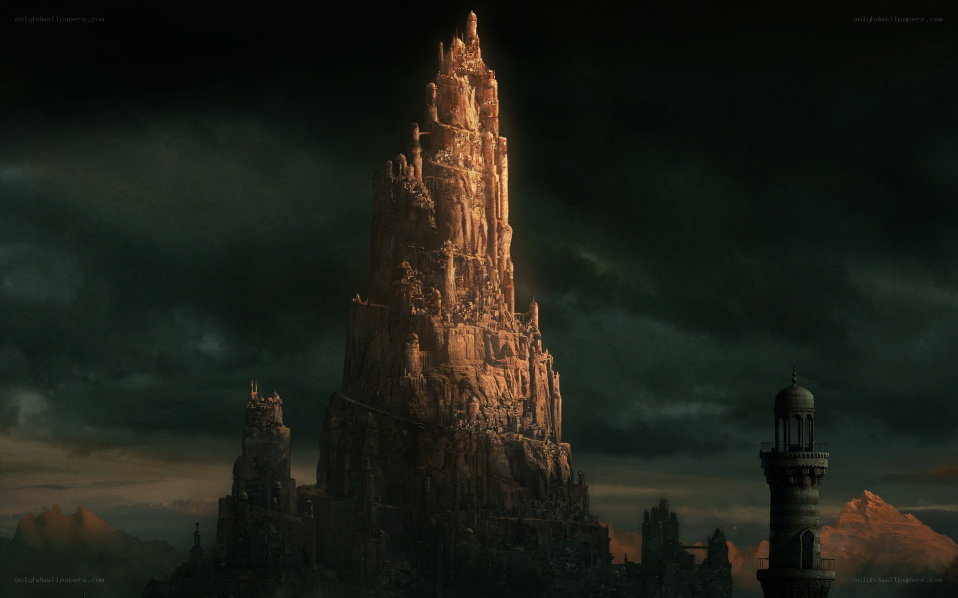 Dark fantasy castle tower