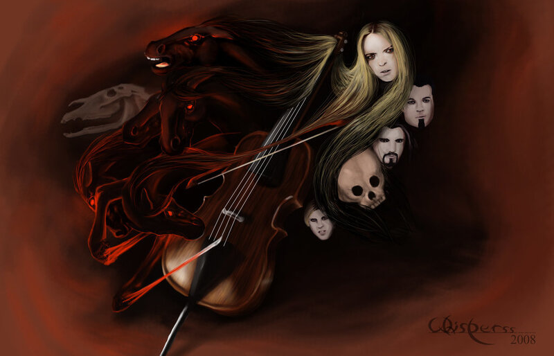Dark fantasy cello artwork