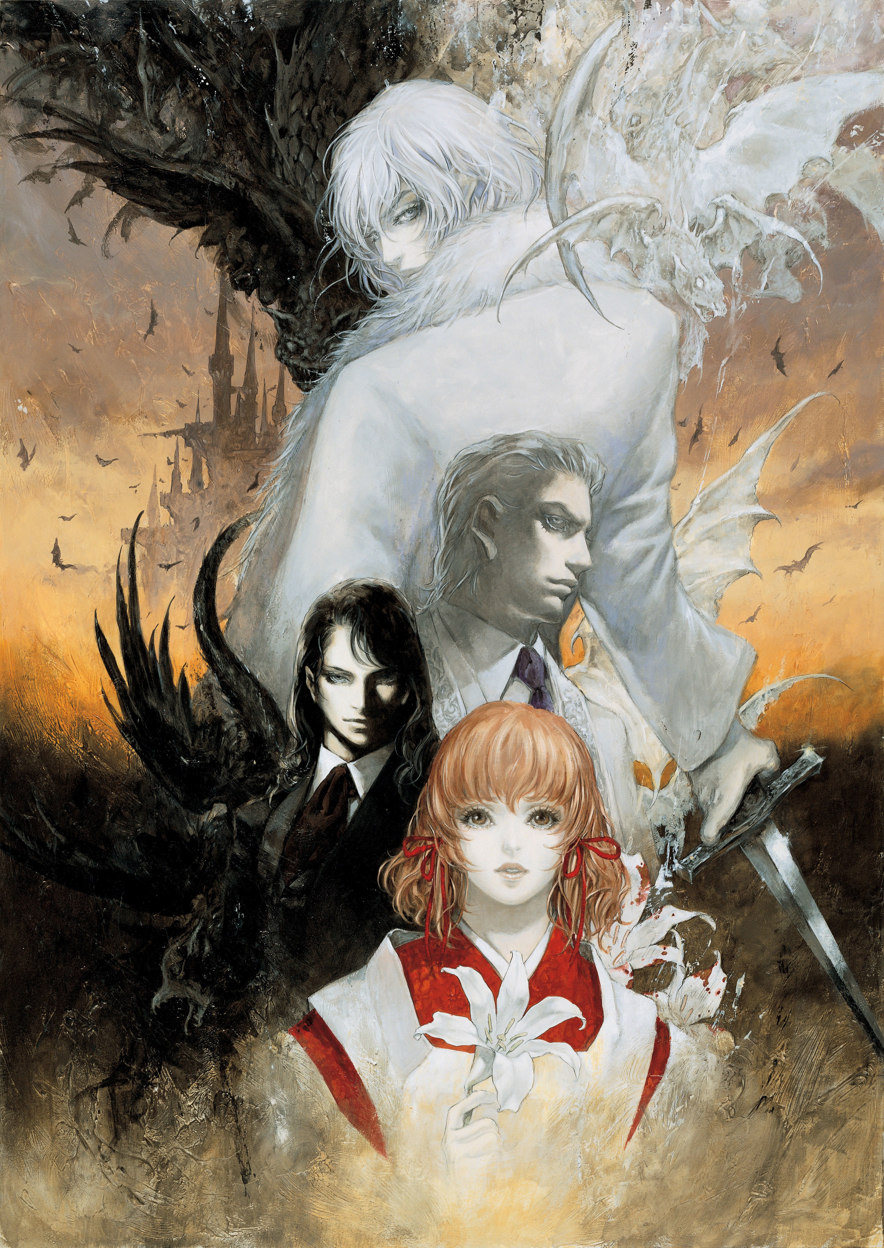 Dark fantasy character group portrait