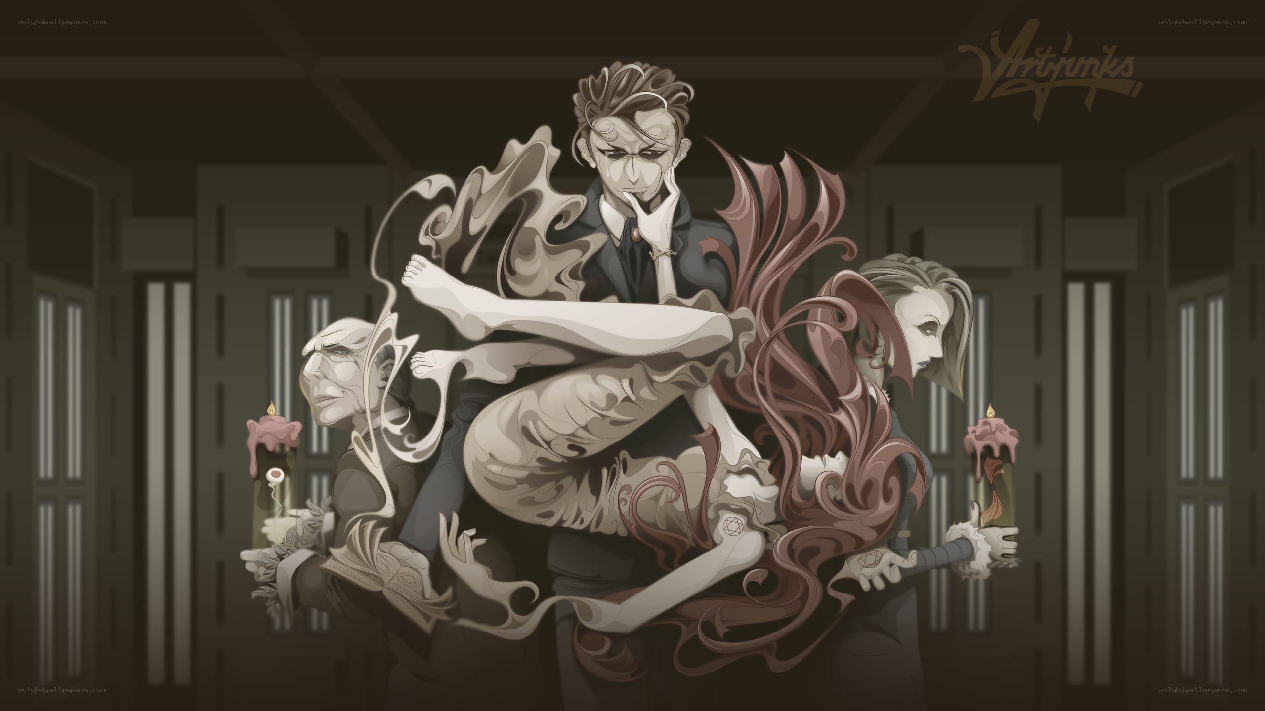 dark fantasy character illustration