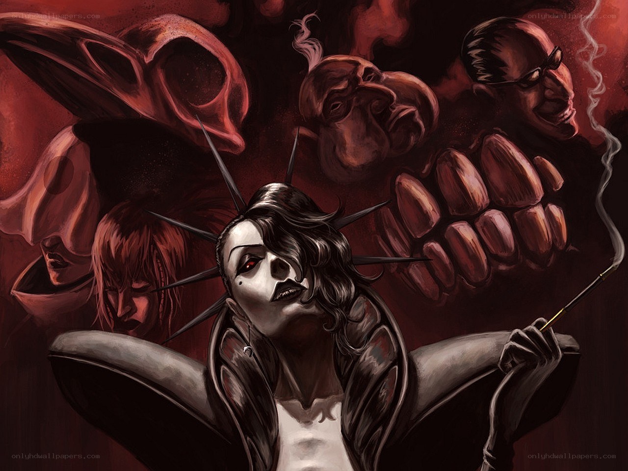 dark fantasy character illustration
