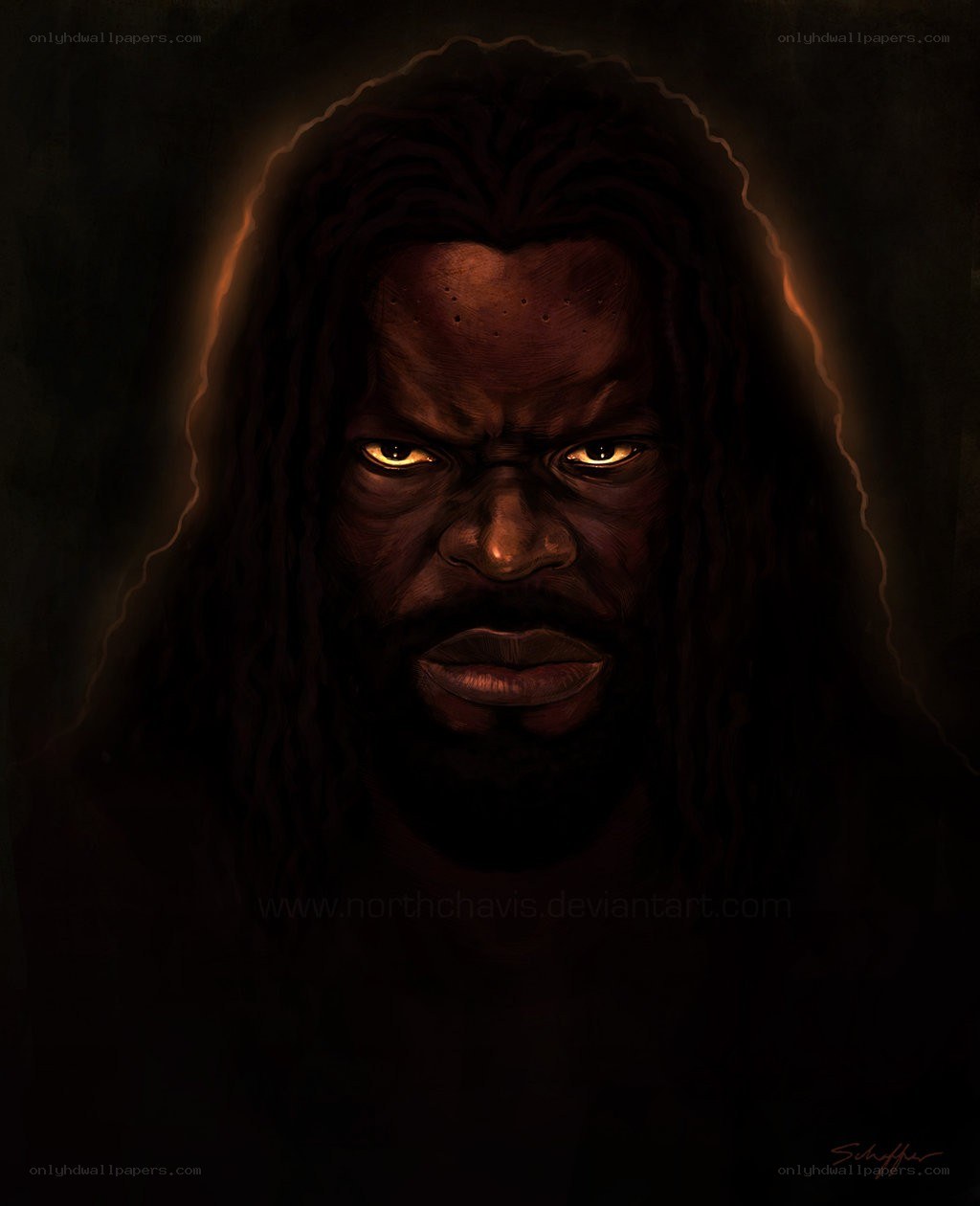 dark fantasy character portrait