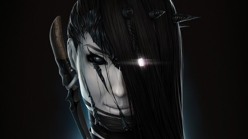 dark fantasy character portrait