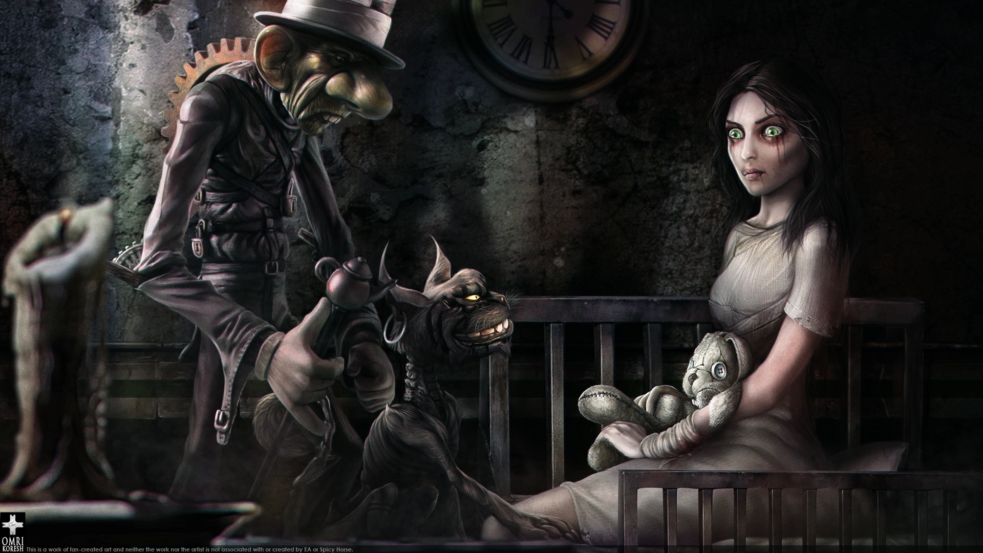 Dark fantasy character scene