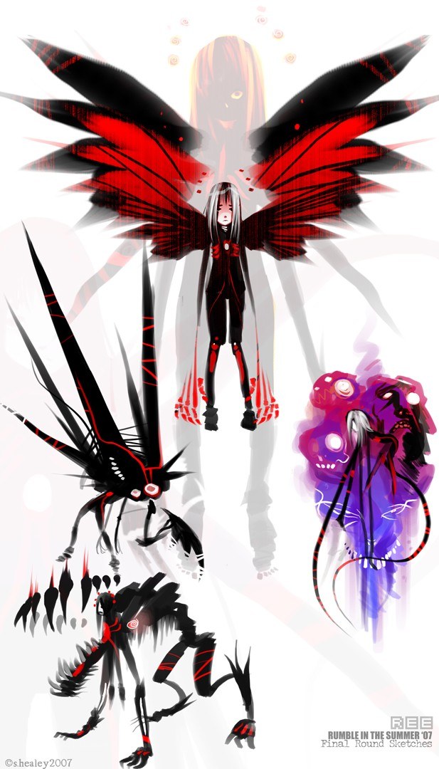 dark fantasy character sketches