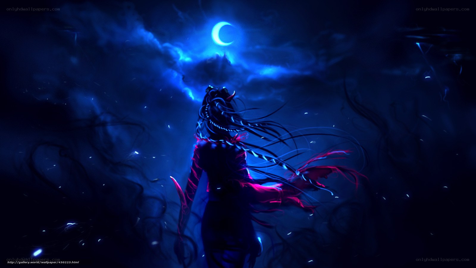 dark fantasy character under moonlight