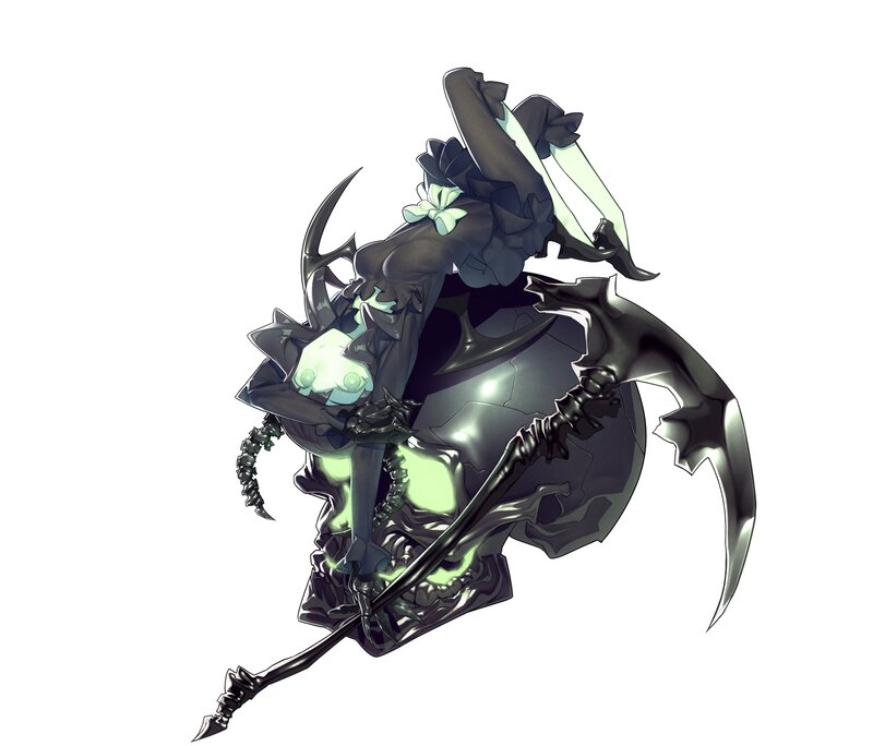 dark fantasy character with scythe