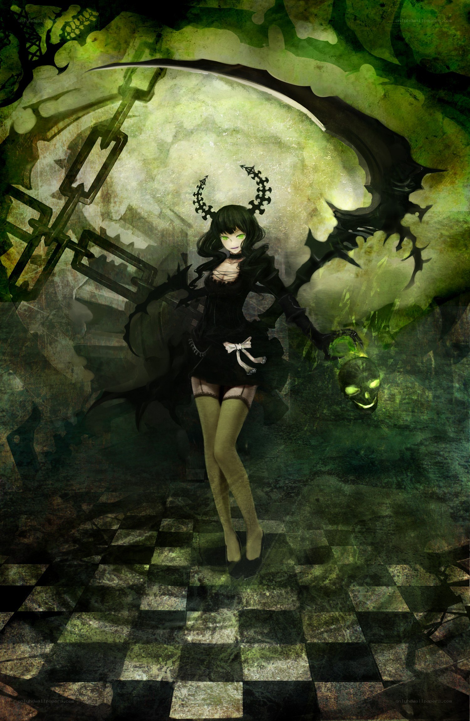 dark fantasy character with scythe