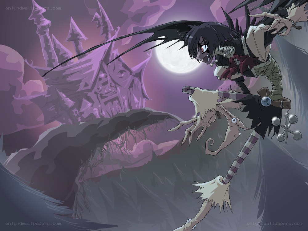 dark fantasy character with wings