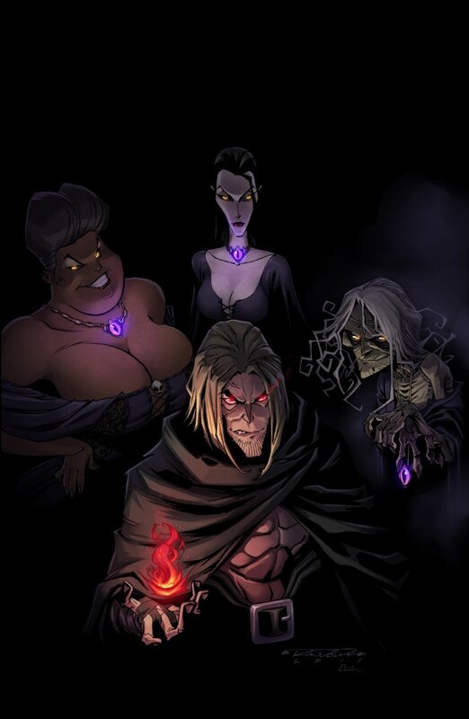dark fantasy characters group