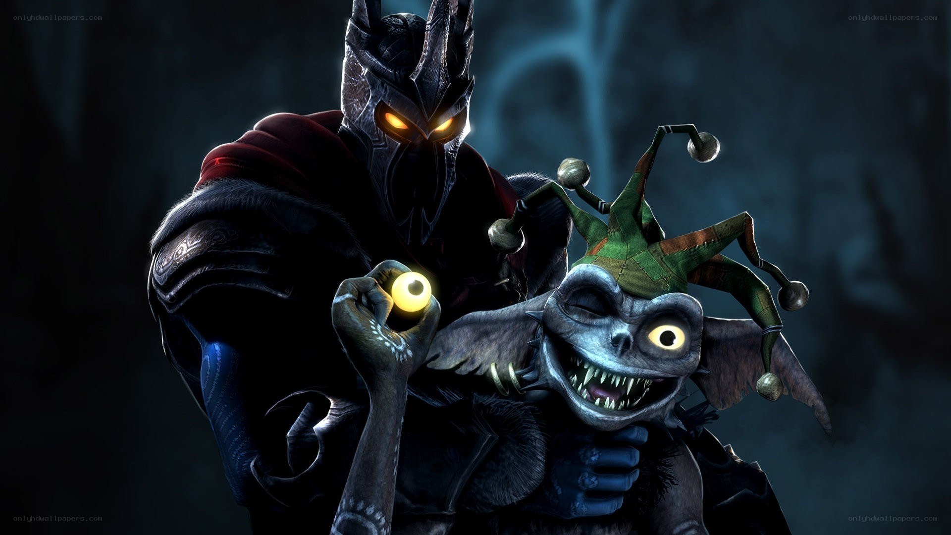 dark fantasy characters in combat