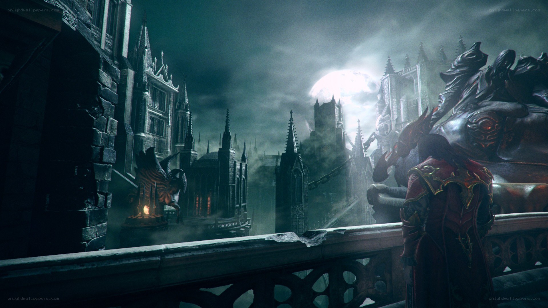 dark fantasy cityscape