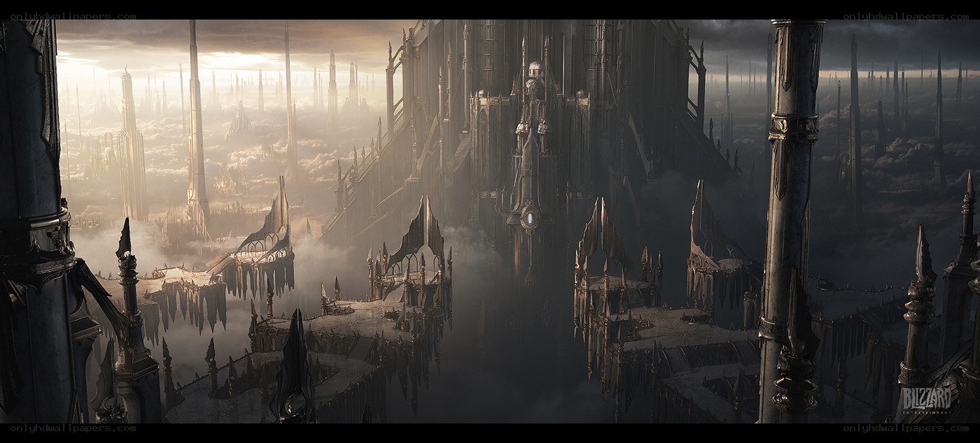 dark fantasy cityscape