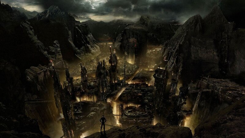 dark fantasy cityscape