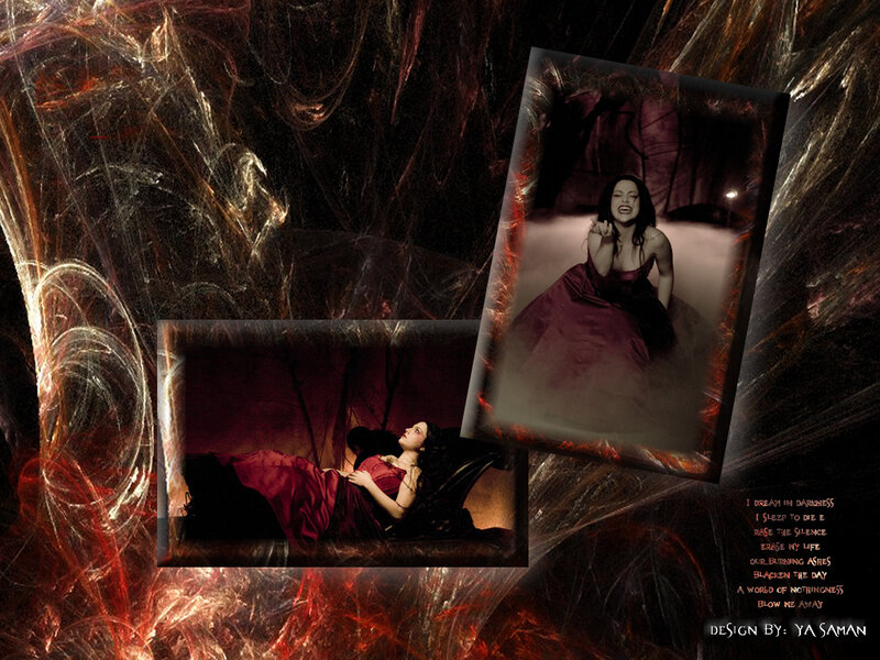 Dark fantasy collage with woman