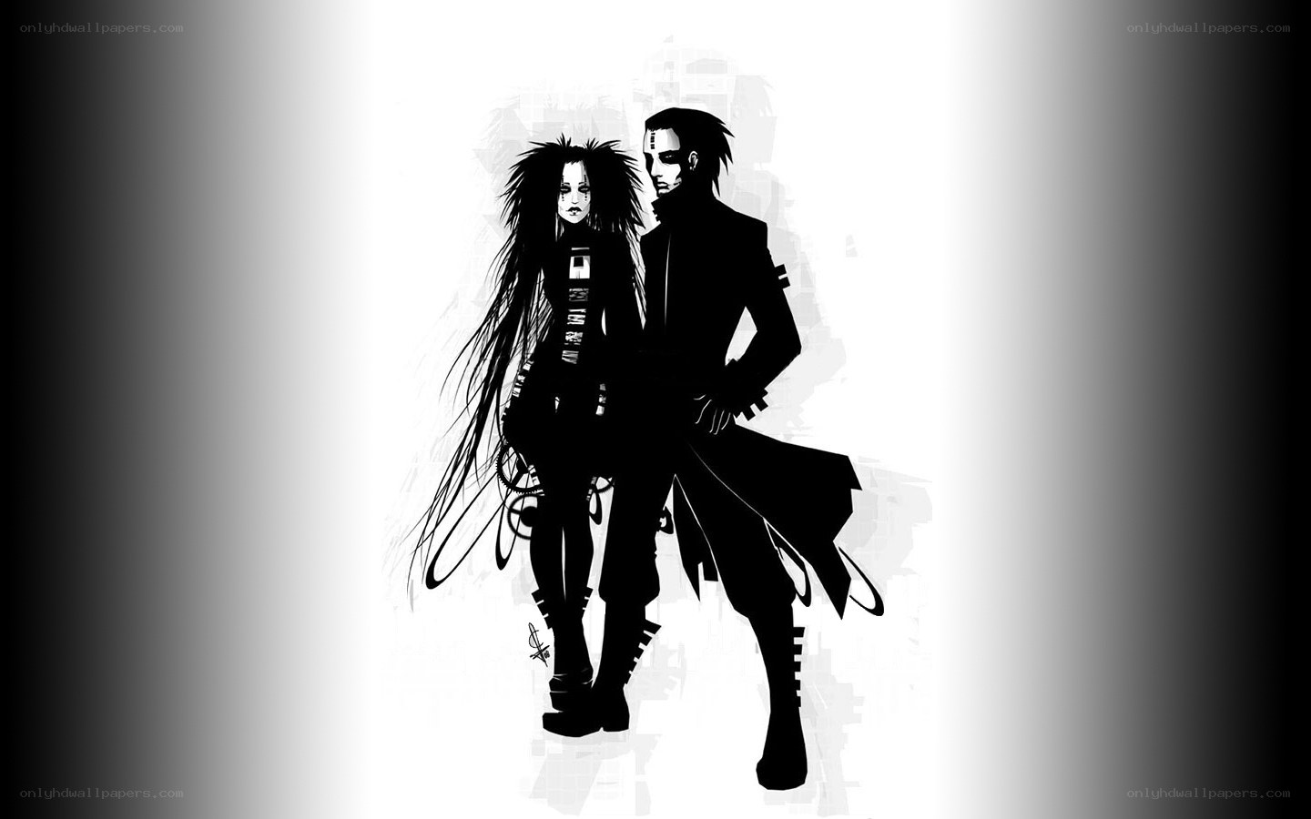 dark fantasy couple illustration