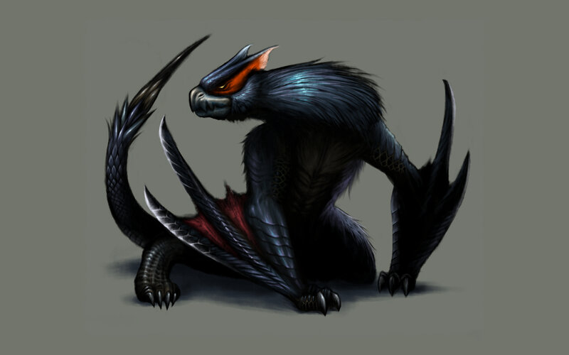 dark fantasy creature concept