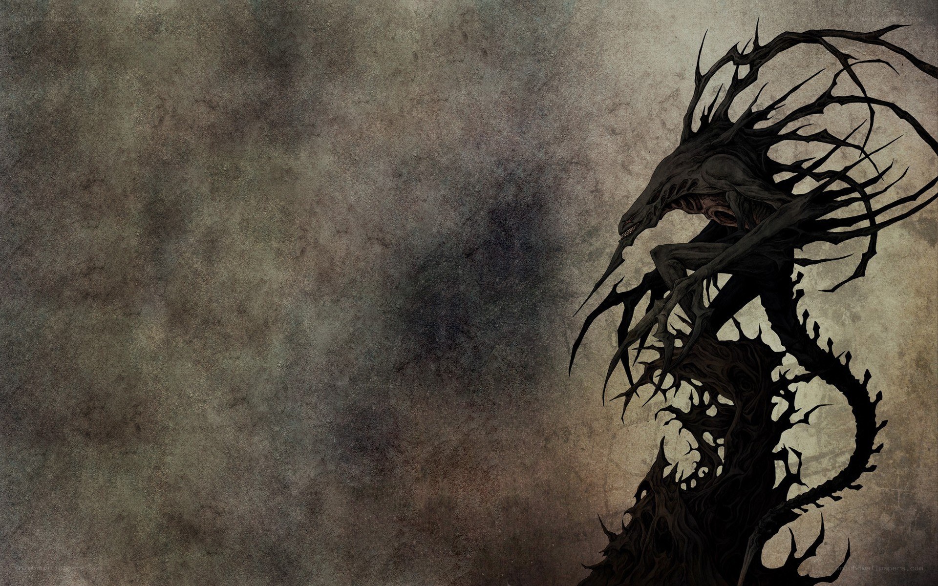 dark fantasy creature illustration