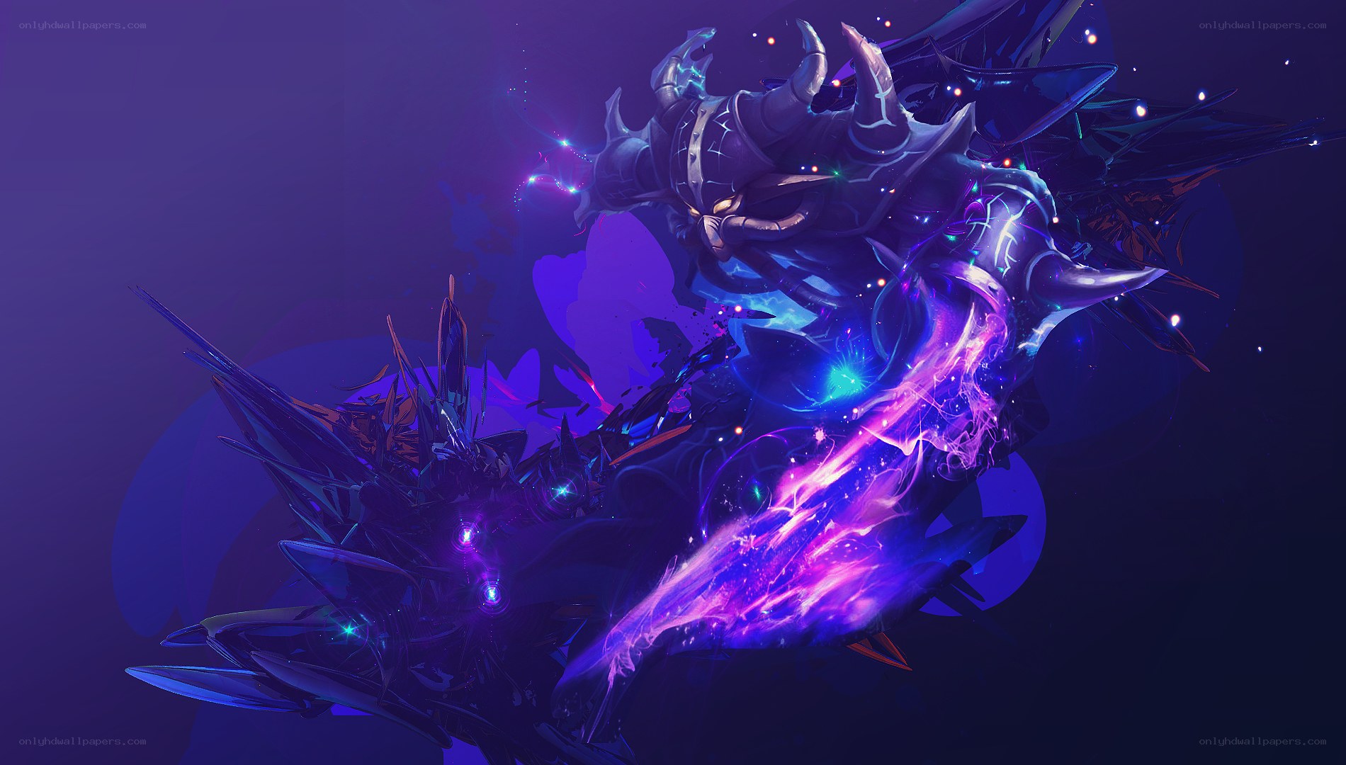 dark fantasy creature with energy