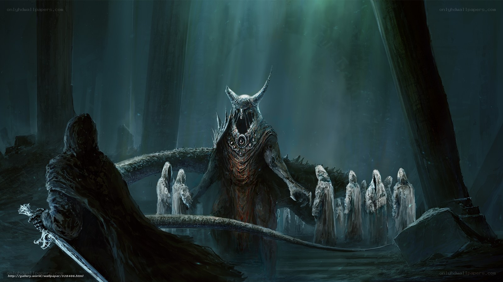 Dark fantasy demon ritual