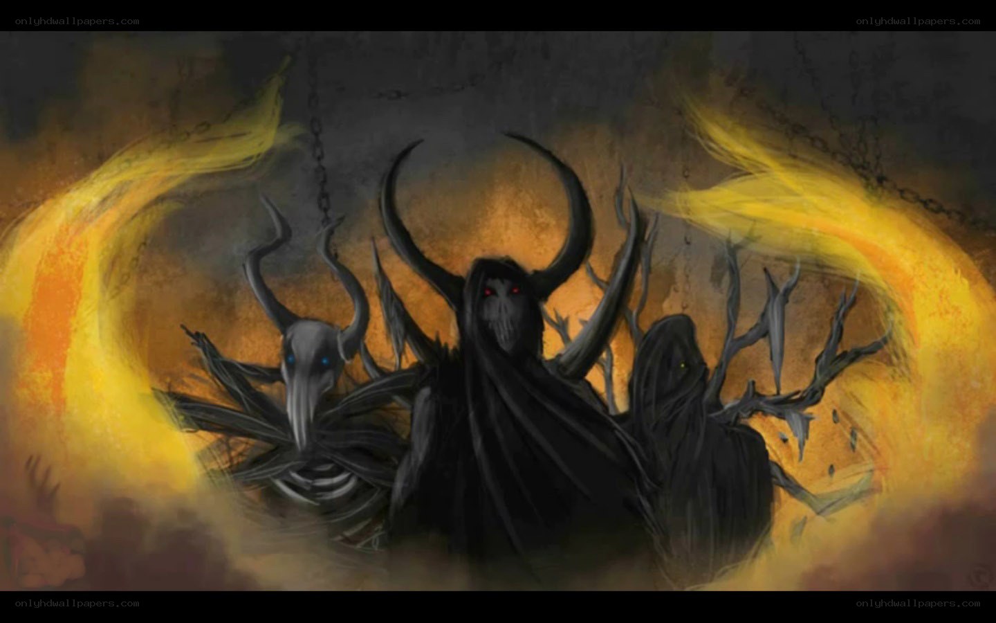 dark fantasy demon trio