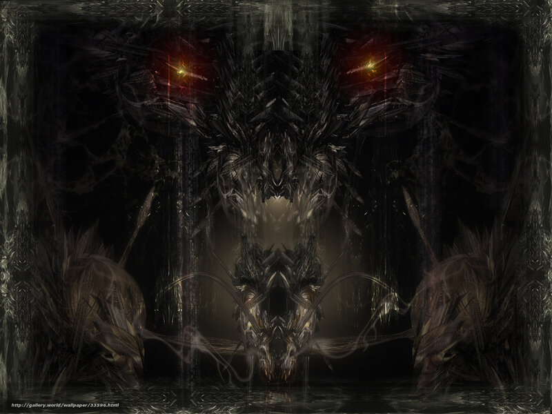 Dark fantasy dragon creature