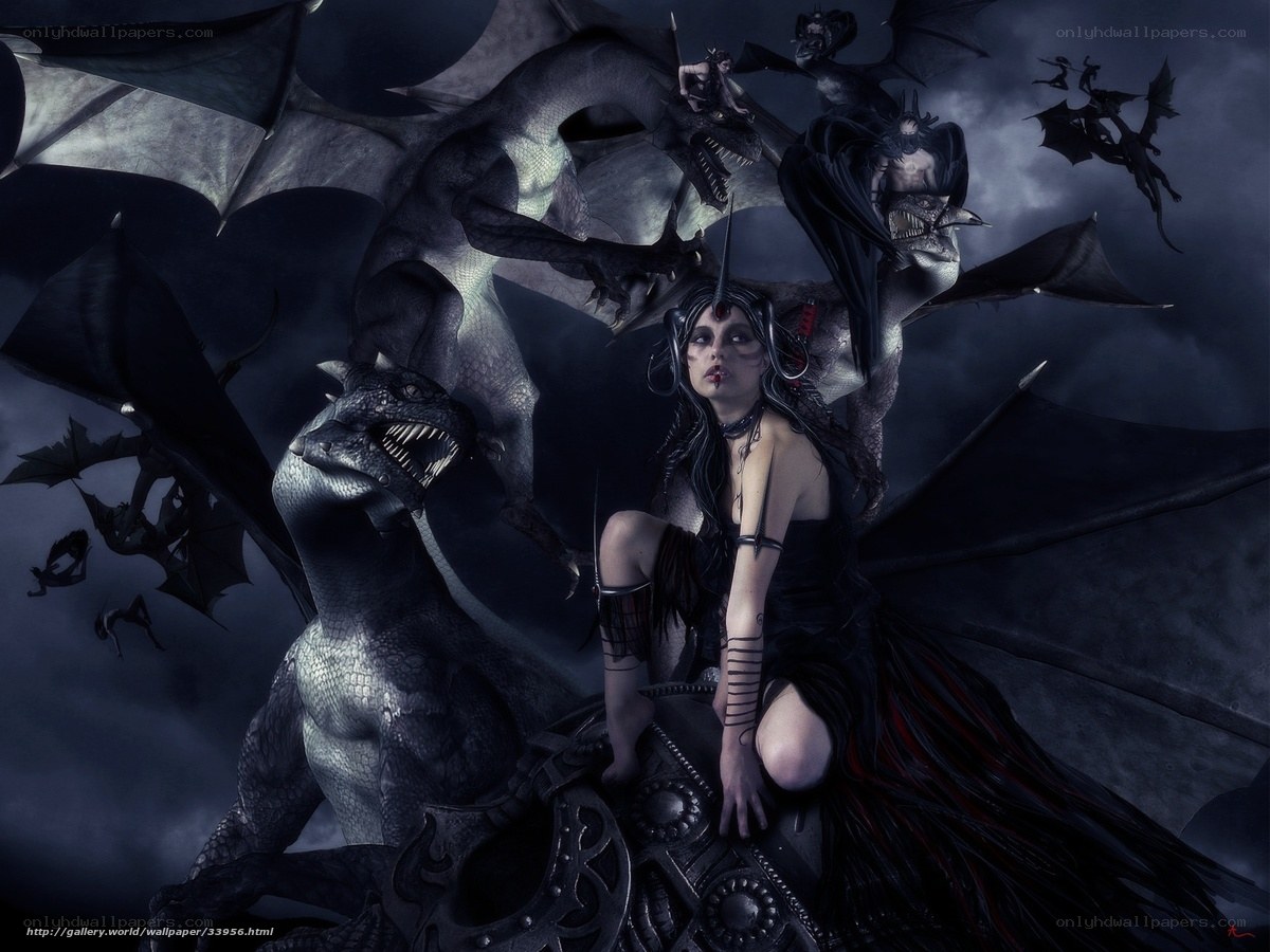 dark fantasy dragon queen
